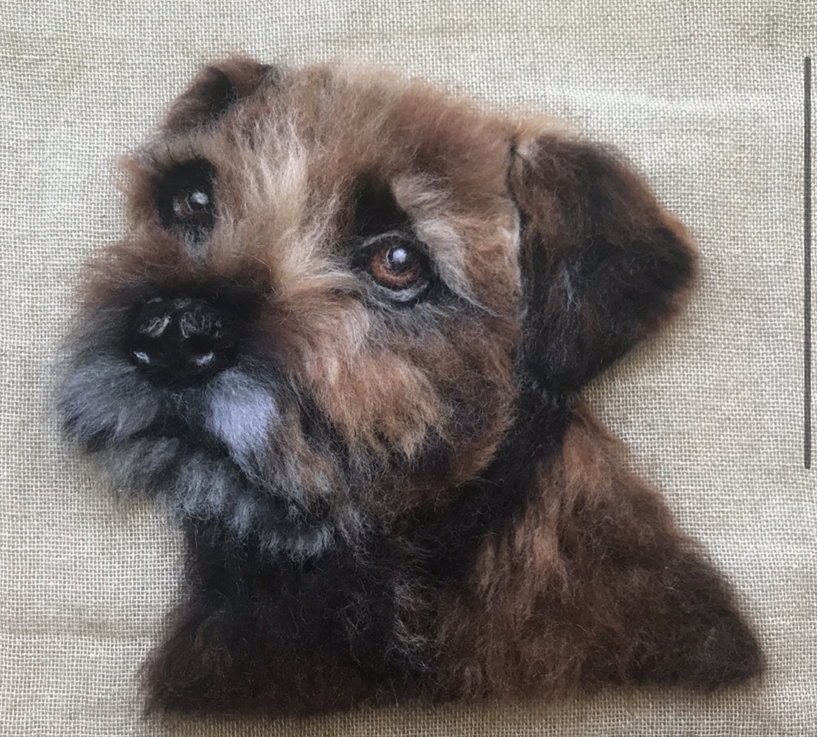 Needle felted pet portraits with Jane