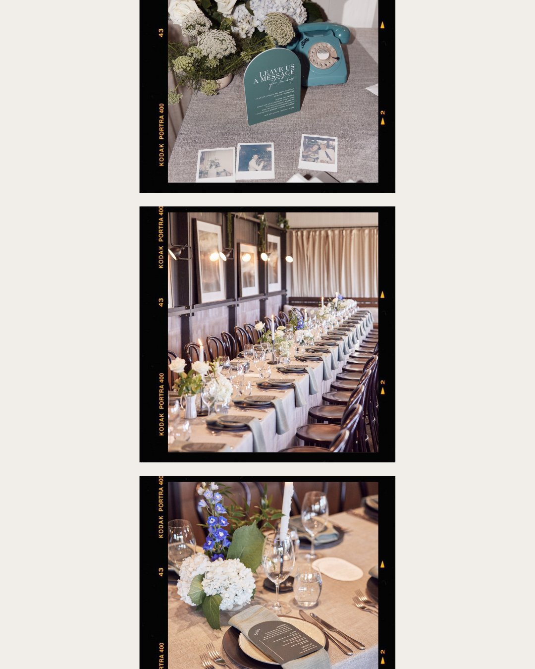 An intimate reception layered with texture, tone and thoughtful detail at Polperro Winery ✨️🤍⁠
⁠
Hydrangea, delphinium and soft seasonal blooms brought gentle colour to the table, balanced against natural linen and the rich timber of the space. ⁠
⁠
