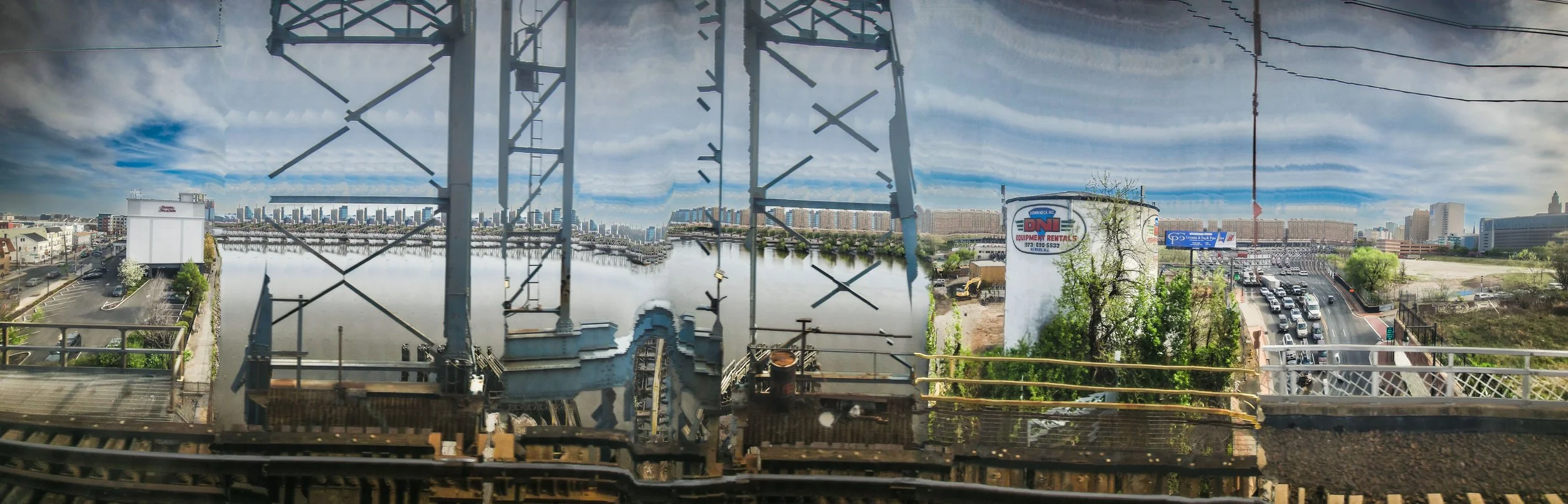Bridge Crossing, Newark from train