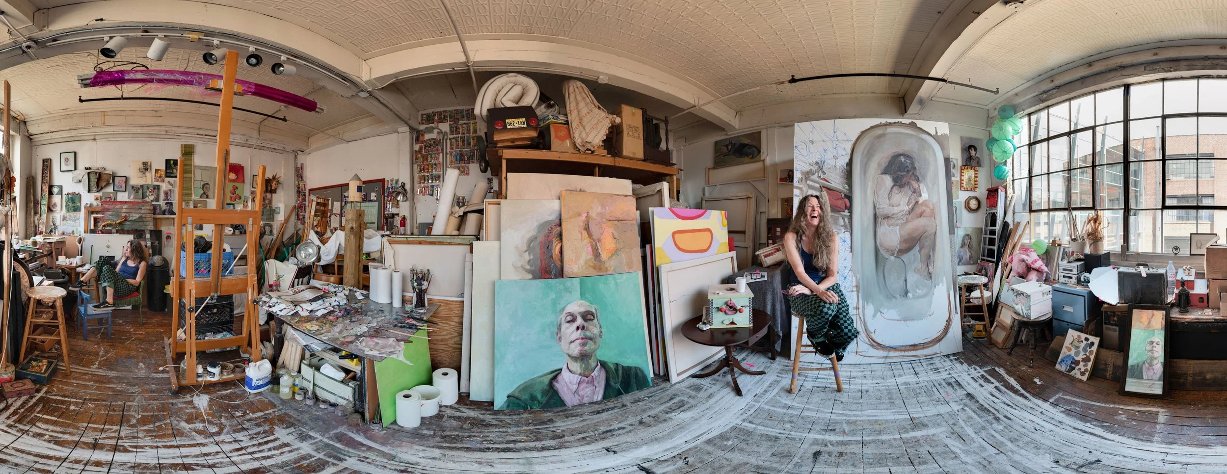Laura Alexander in studio—360 panorama