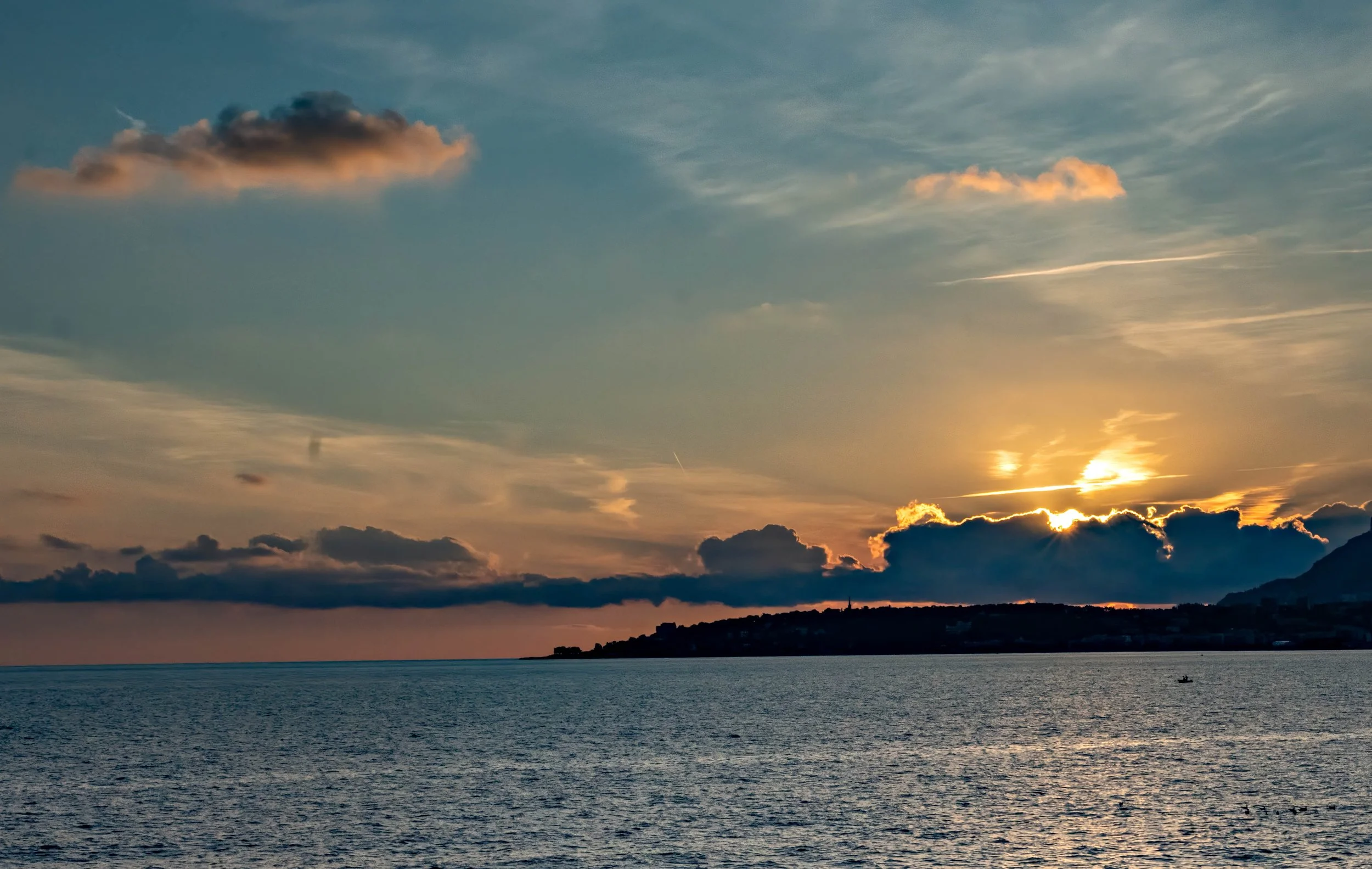 Italy • Italian Riviera • La Mortola • Sunset over Cap Martin • Dec 29, 2023