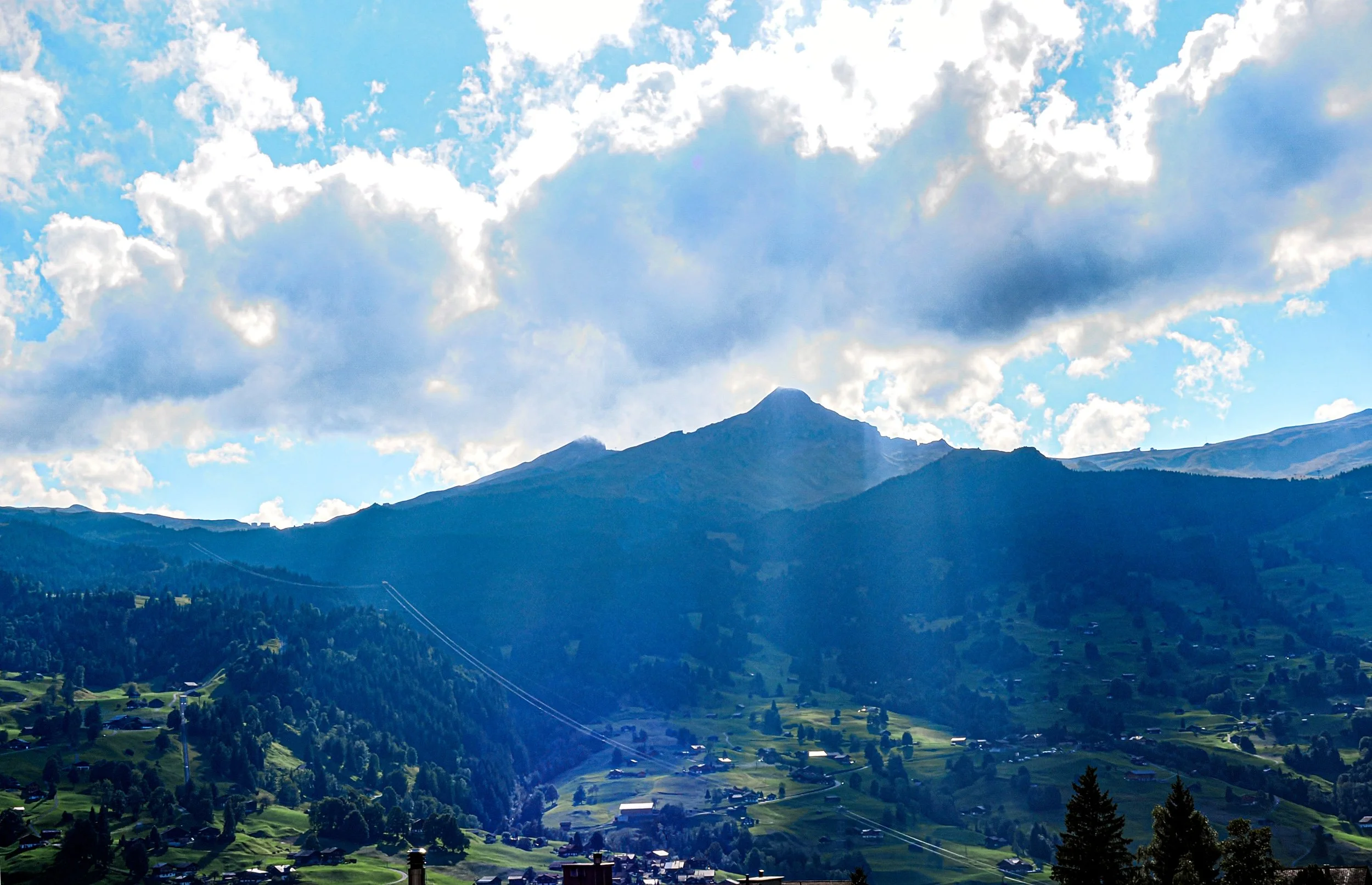 Switzerland • Grindelwald • Valley to the mountains in the sun • Aug 24, 2025