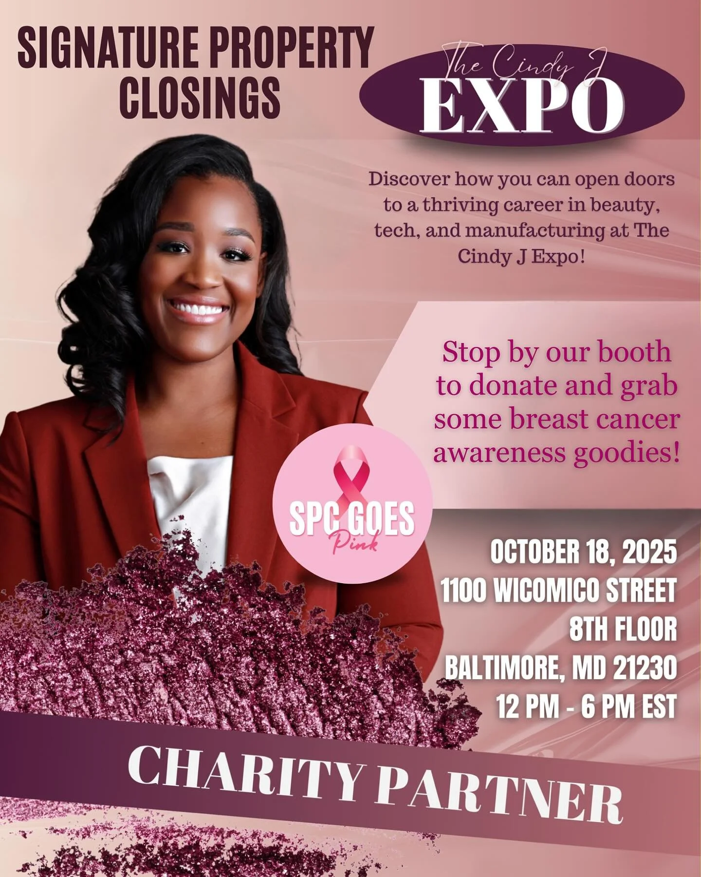 SPC Goes PINK is proud to partner with Cindy J Cosmetic Labs to raise awareness and funds for breast cancer education and support.

As leaders in beauty, tech, and manufacturing gather at the Cindy J Expo, we&rsquo;re reminded of how crucial it is to