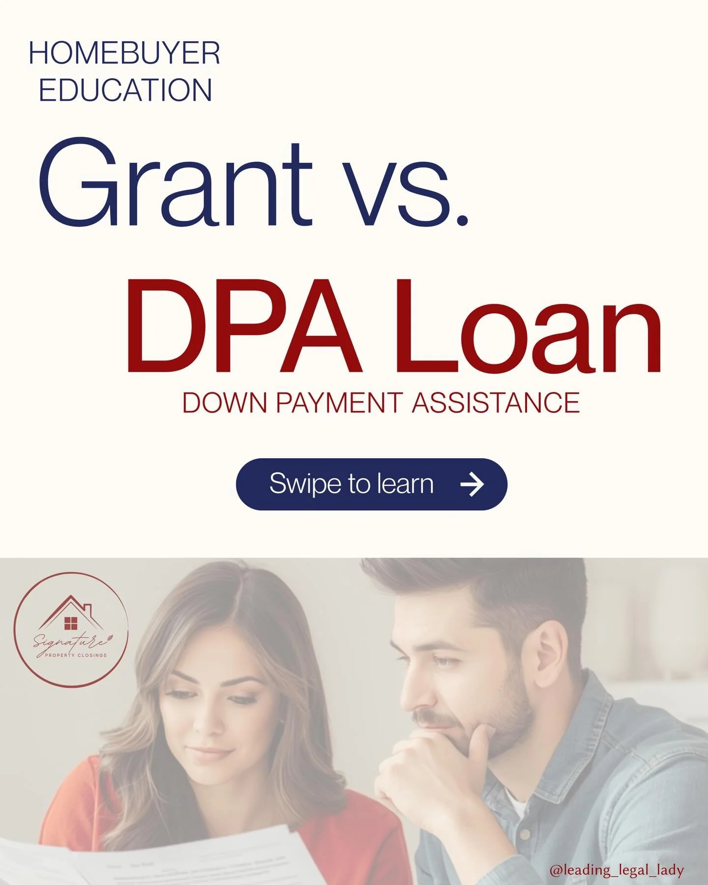 Grants and DPA may look the same upfront, but they can impact your future very differently.

Why this distinction matters:
1. It affects whether you owe money later
Grant: No repayment if conditions are met 
DPA loan: May have to be repaid when you s