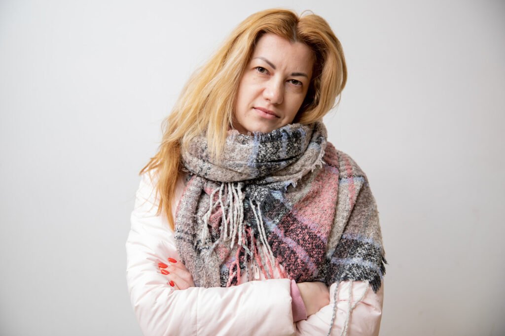 Ukrainian Refugee Irina is Wearing Pink