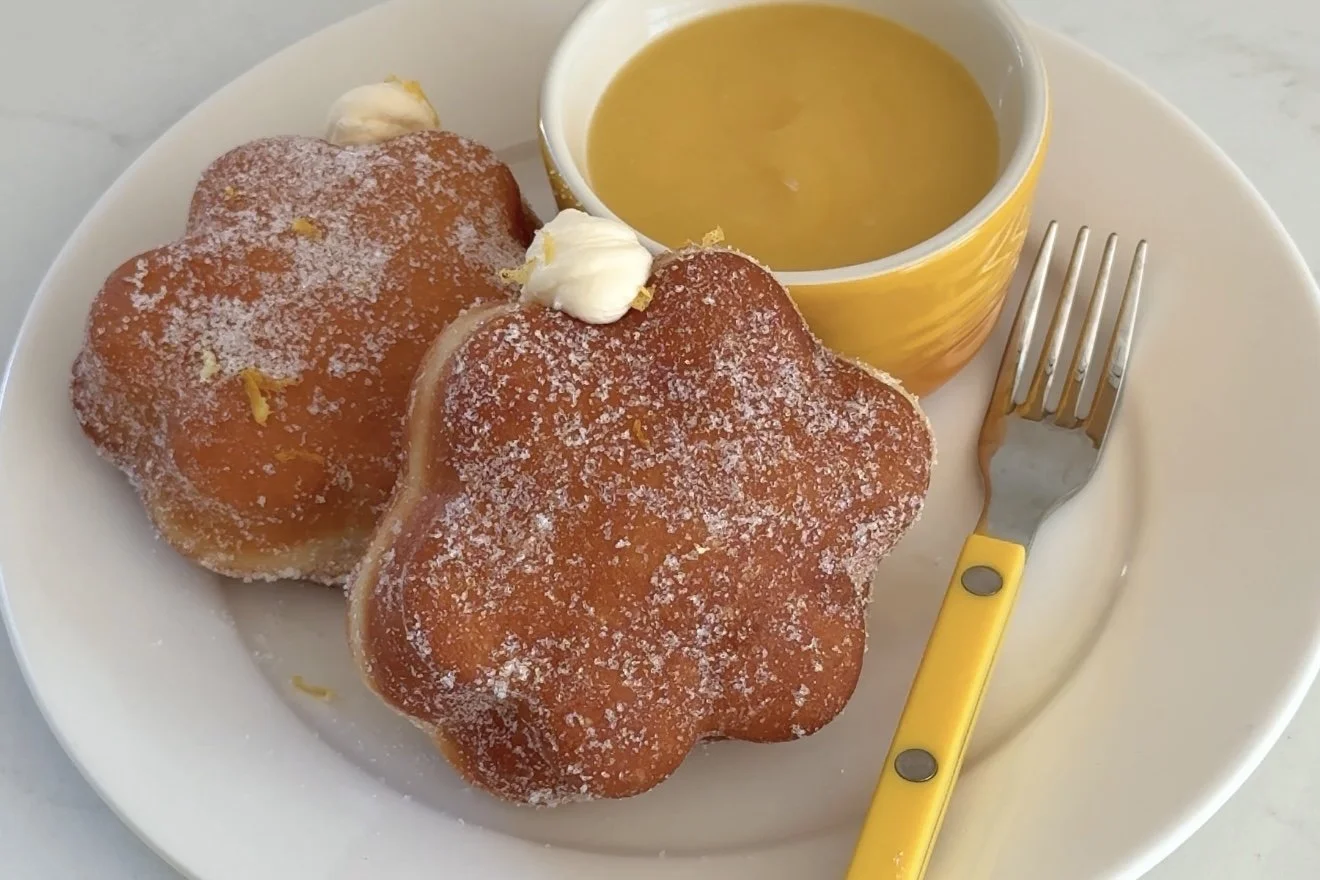 lemon flower donuts.