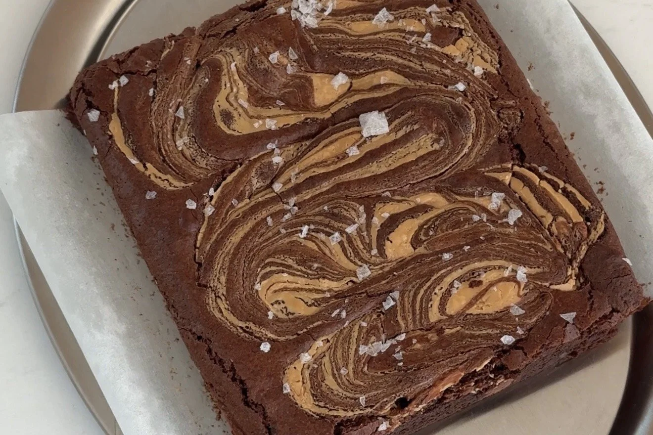 peanut swirl brownies.
