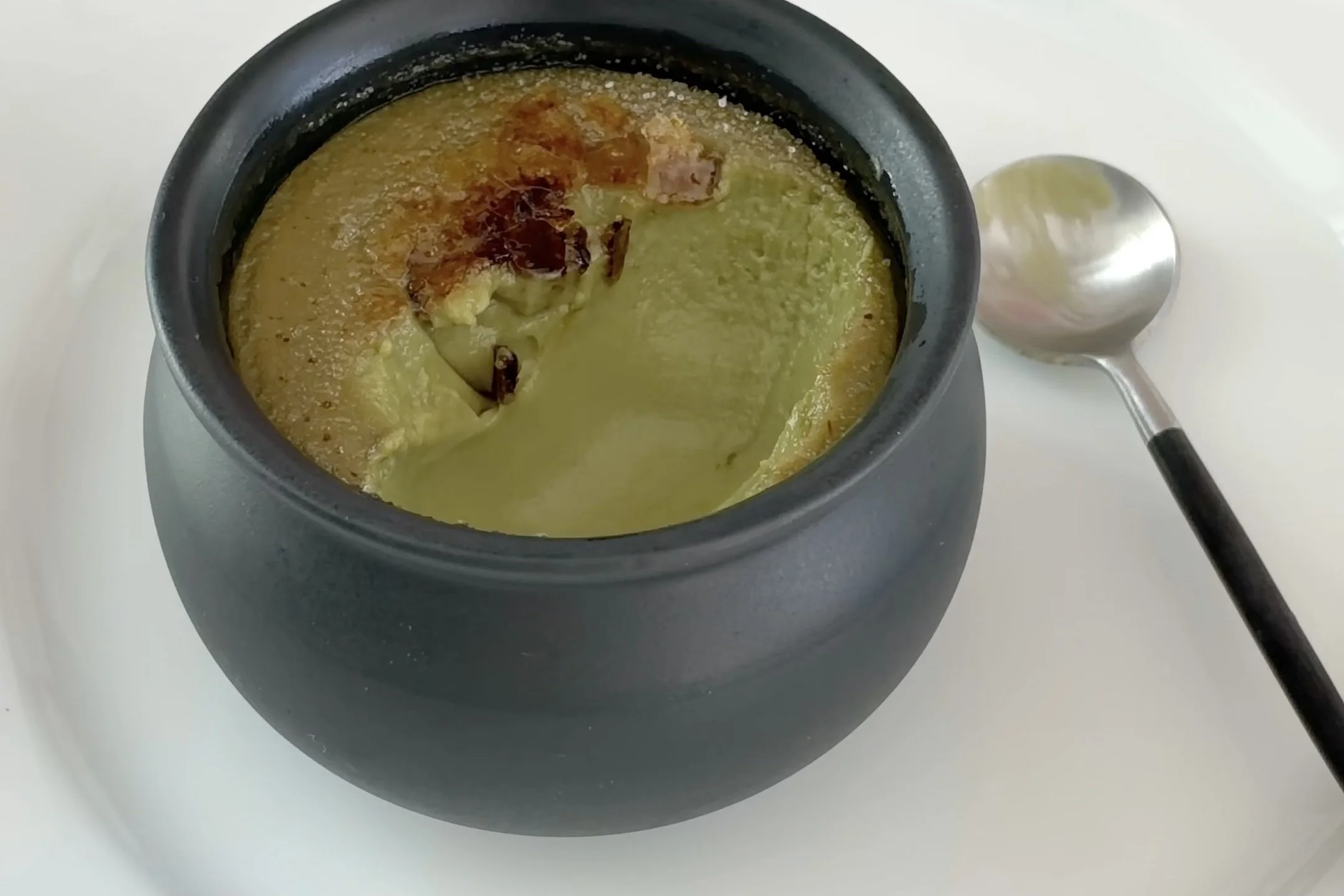 matcha creme brulee.