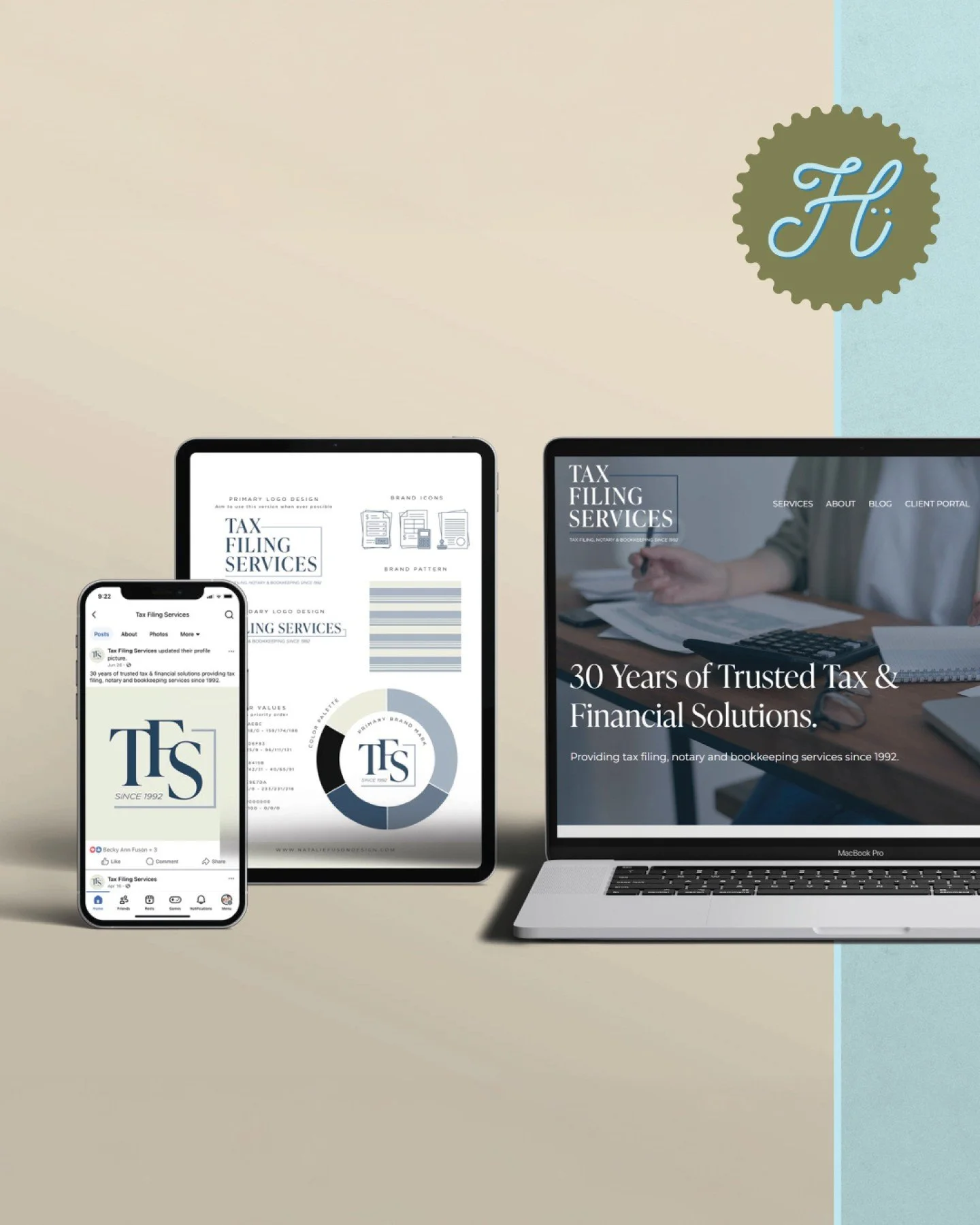 PROJECT SPOTLIGHT: Bringing a financial services business into the 21st century. After 30+ years in business, Tax Filing Services  hired Happy Type Design to design their first ever website - a beautiful, clean Squarespace website to enhance their cu