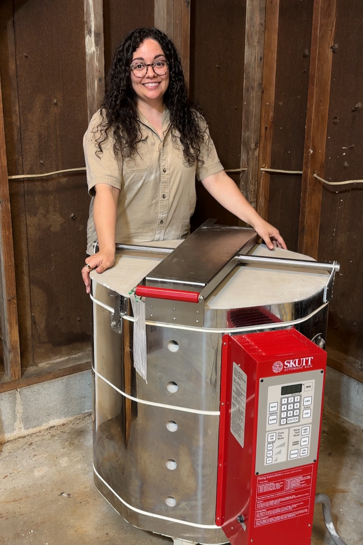 Tirzah's new kiln!