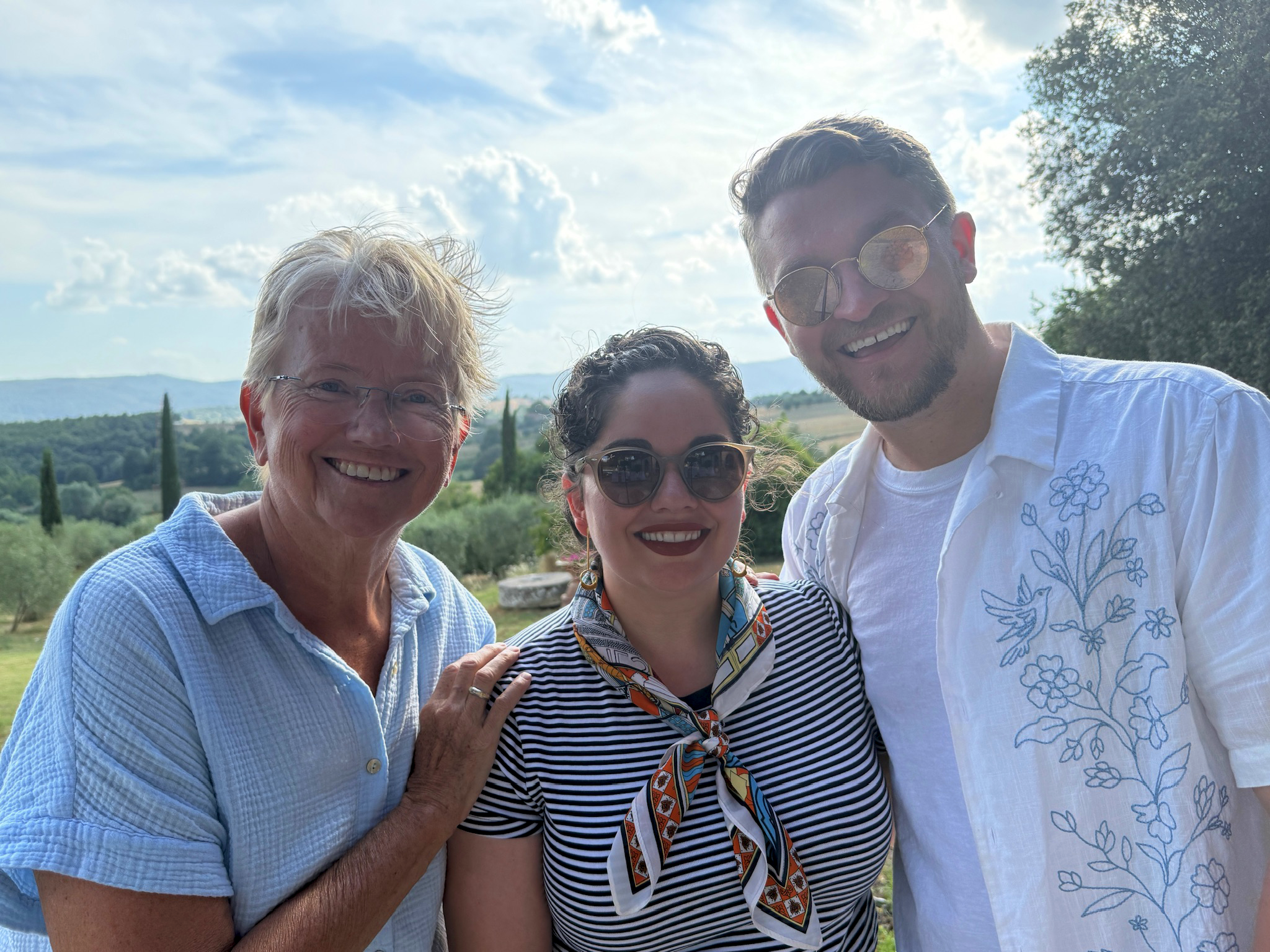Aunt Jenny, Tirzah, and Eli at the Villa