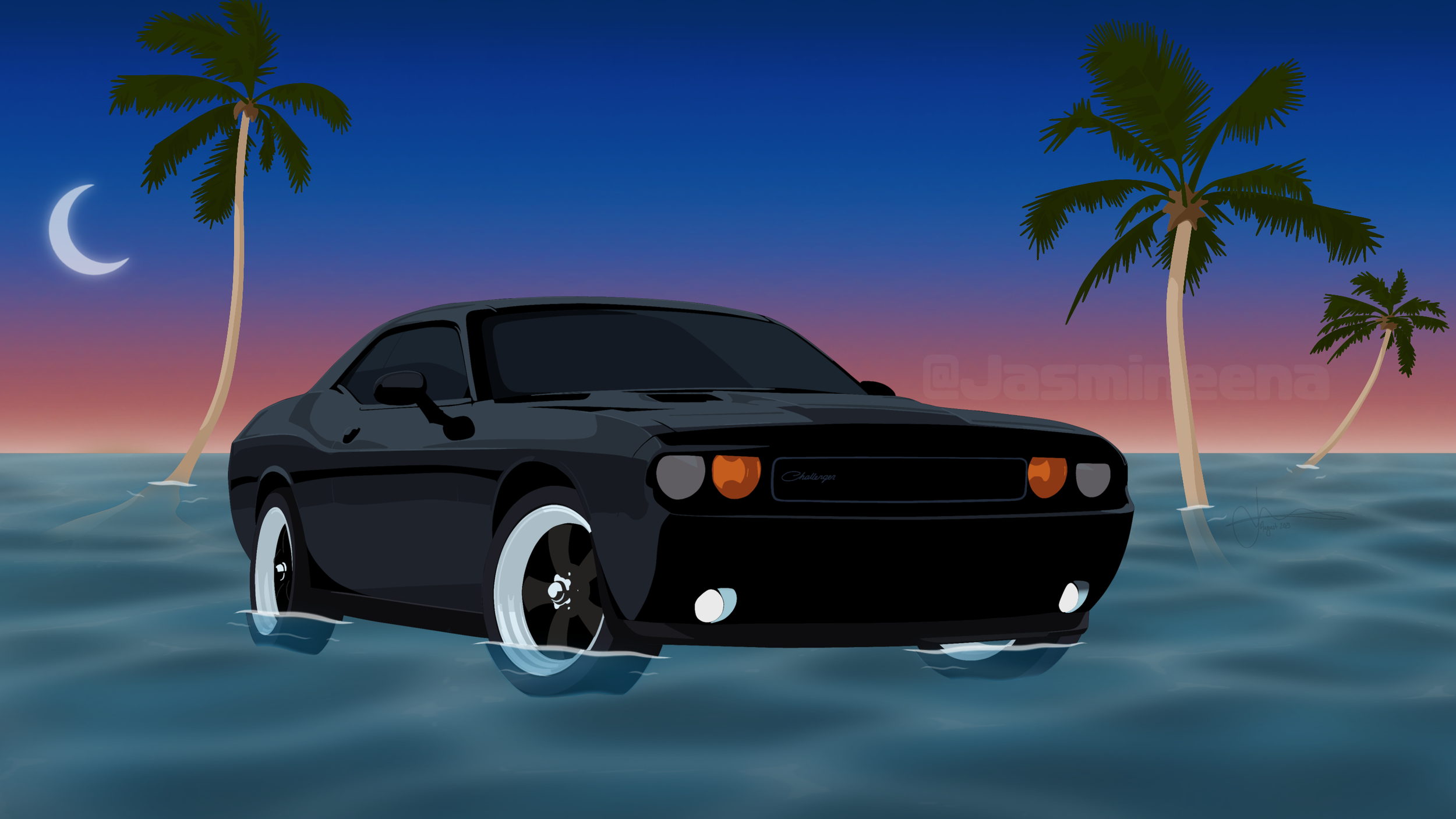 Chally on a swim - WM.png