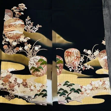 Moonlit #C#D Tomesode Black Silk ToG22