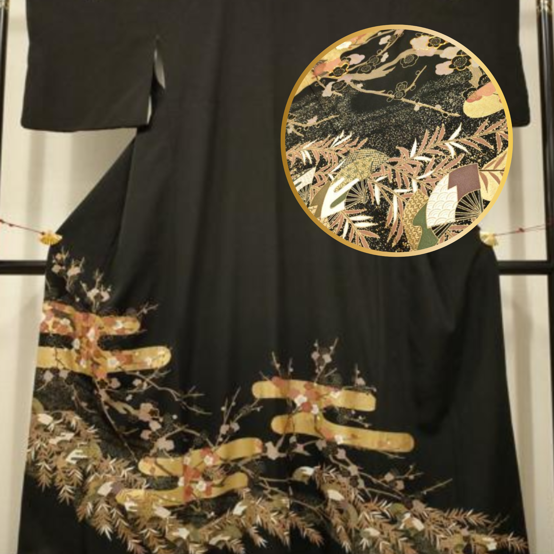 Elysian Embroidered Tomesode LONG Silk Robe 5232