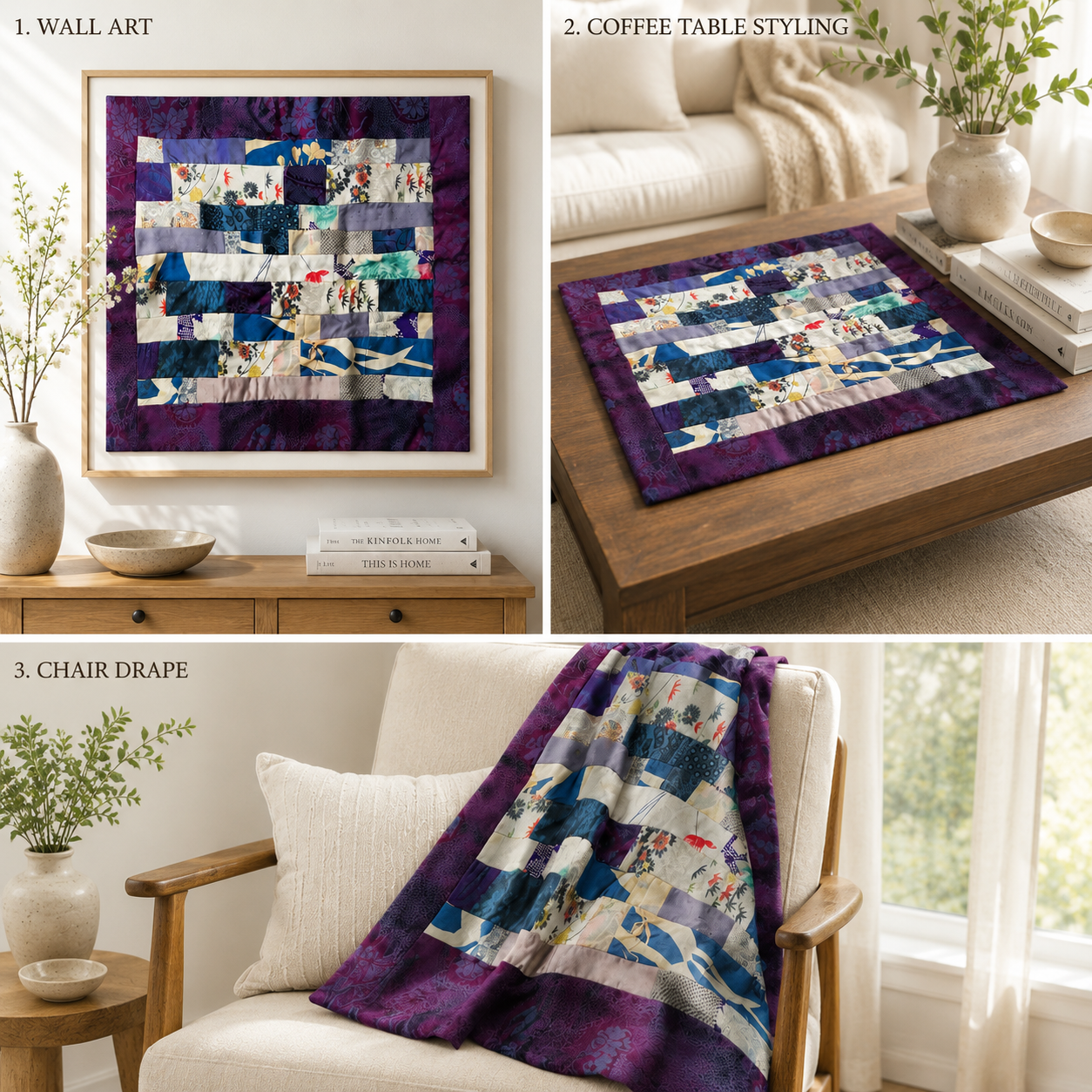 Twilight Garden Kimono Silk Textile Art