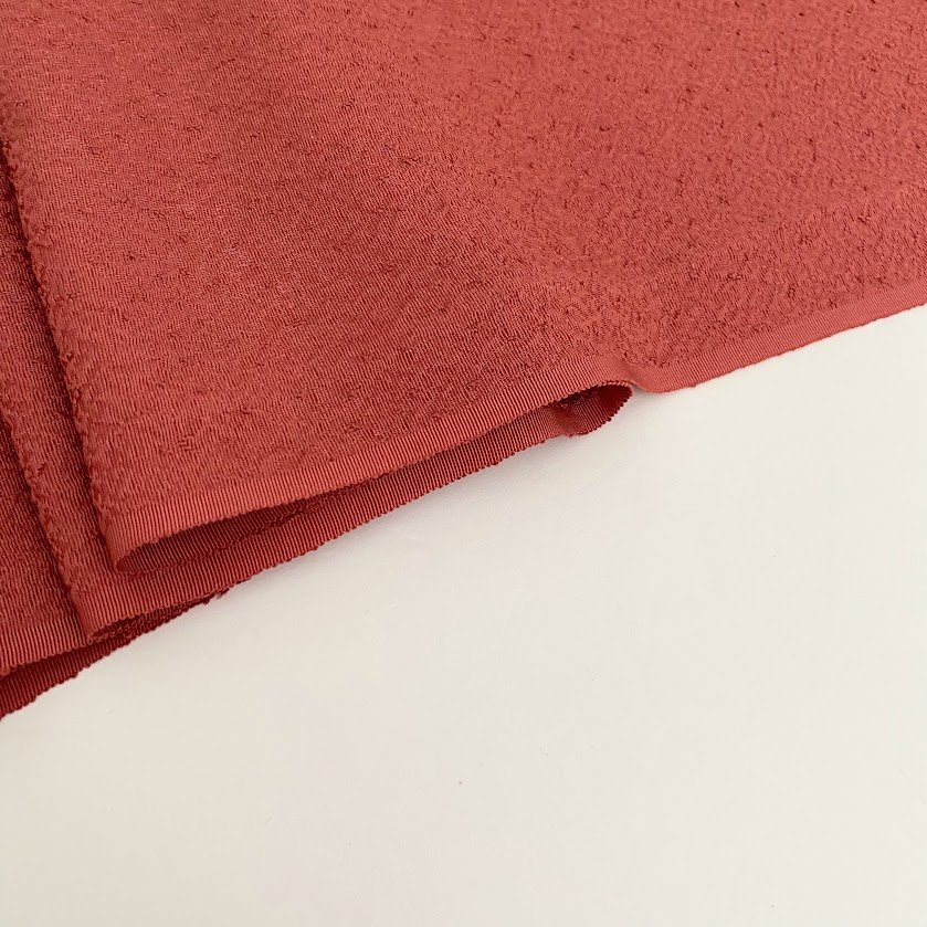 Dusty Coral Jacquard Kimono Fabric SCH62