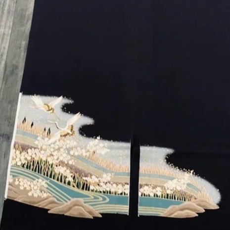 Flight #A#B Tomesode Black Silk ToF96