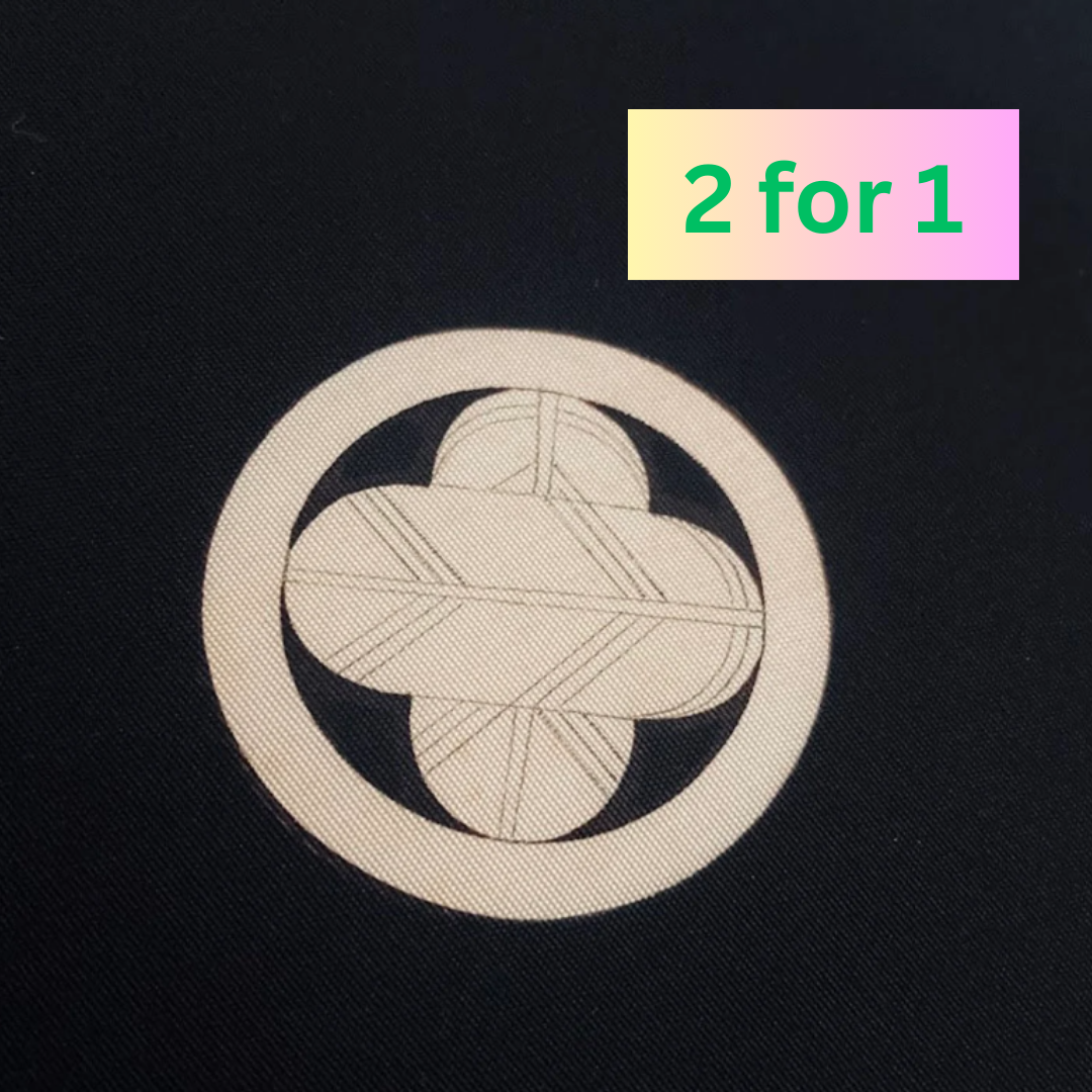 2 for 1 Offer! Kamon Black Tomesode 2 Matching Kimono Silk