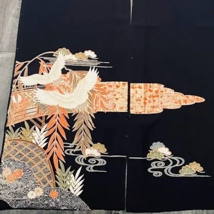 Afterglow #A#B Tomesode Black Silk ToF82