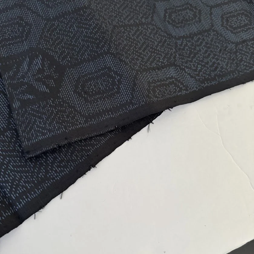 Indigo Hexagon Hand Woven Oshima Tsumugi Silk OV51