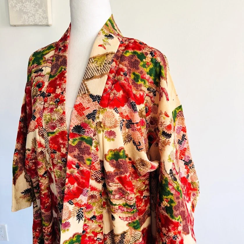 Flourish Antique 1930s Silk Robe