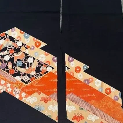 Tapestry #A#B Tomesode Black Silk ToF78