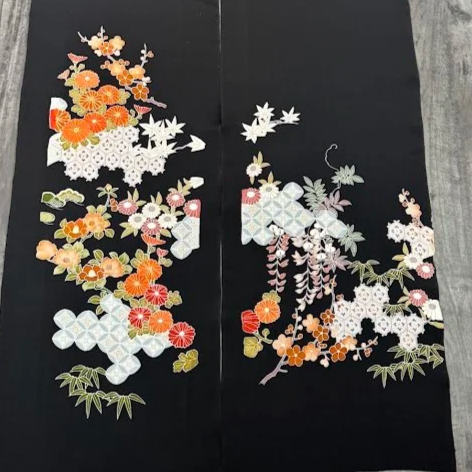 Grace #C#D Tomesode Black Silk ToG14
