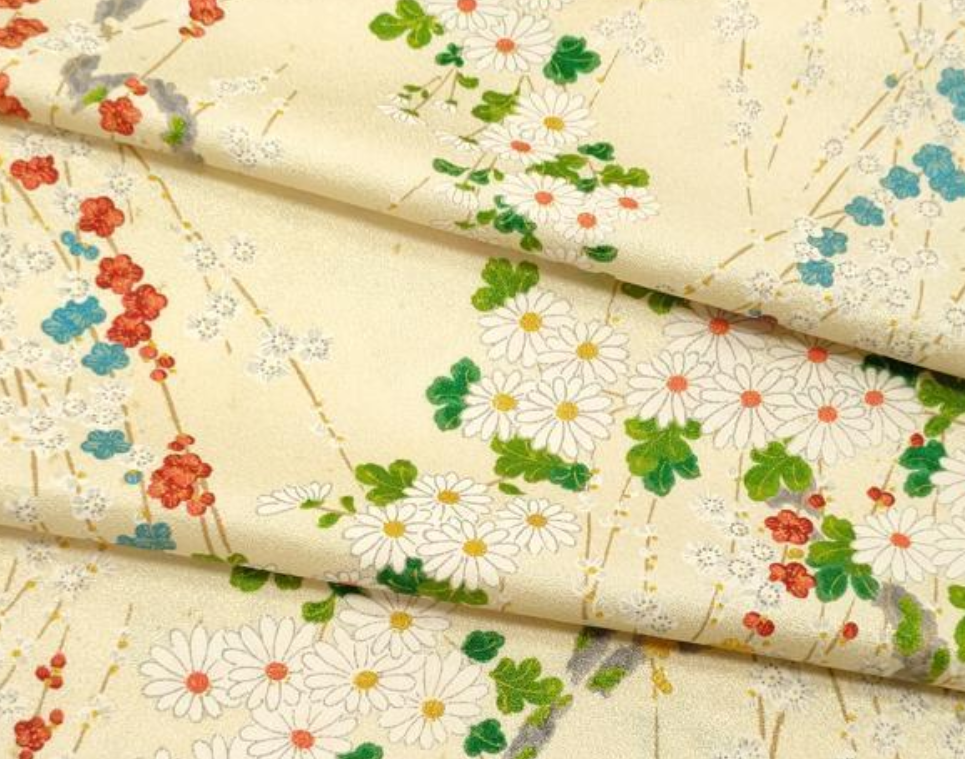 Wildflower Hand Painted Kimono Silk BS479