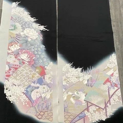 Ceremony #C#D Tomesode Black Silk ToF85