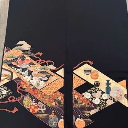 Treasure #A#B Tomesode Black Silk ToG10