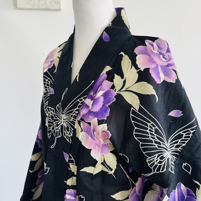 Wings of Twilight LONG Cotton Yukata Robe