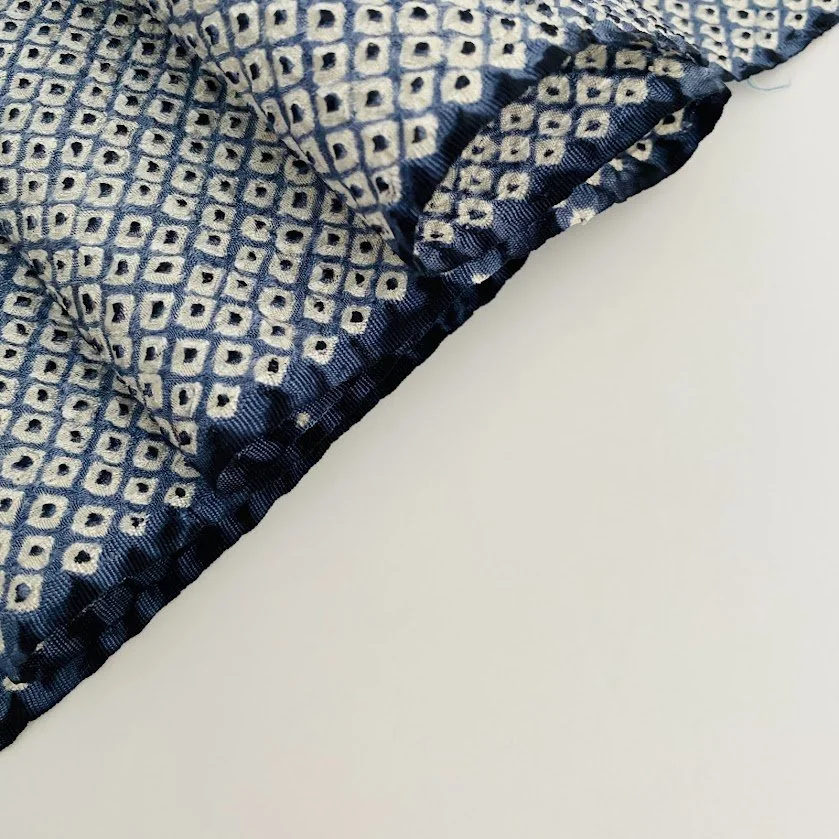 Adriatic Sea Shibori Silk Kimono Fabric SF3