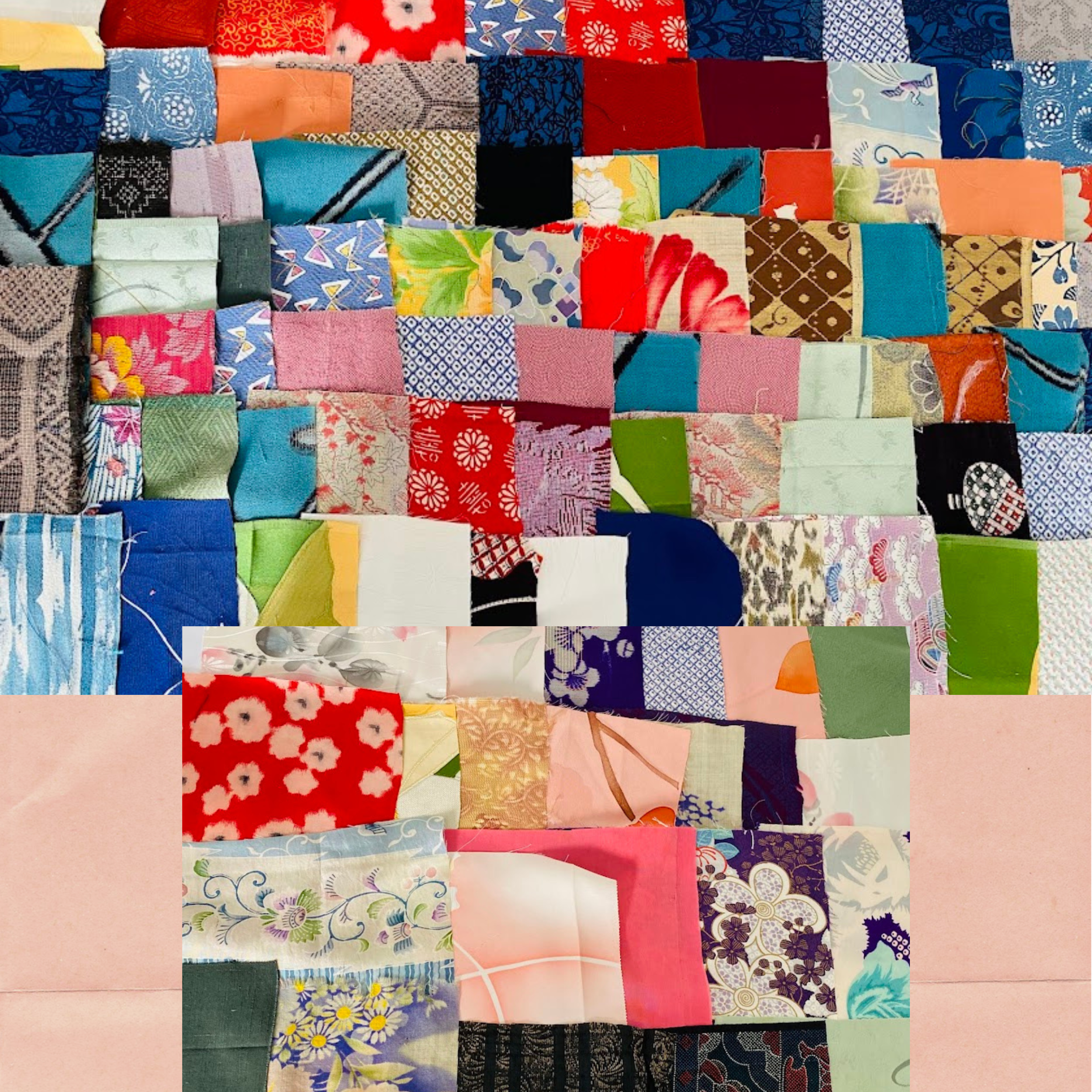 Bundle #233 Mosaic Kimono Silk Panels