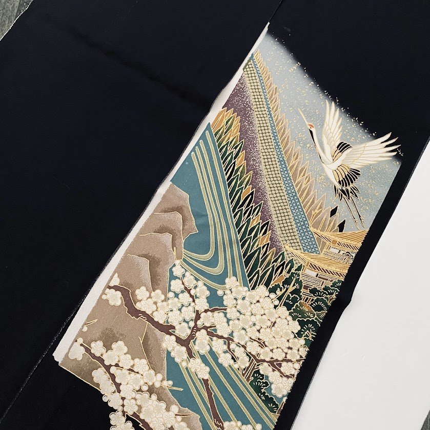 Flight #E#Fset Tomesode Black Silk ToF96