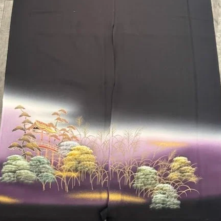 Amethyst #A#B Tomesode Black Silk ToG1