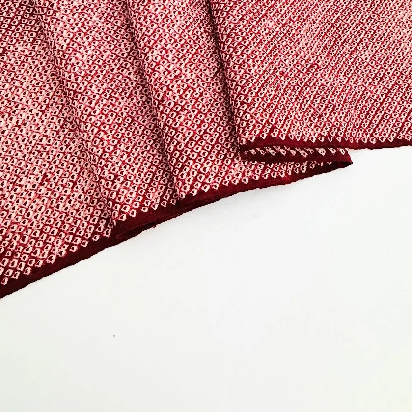 Rustic Wine Shibori Silk Kimono Fabric SF34