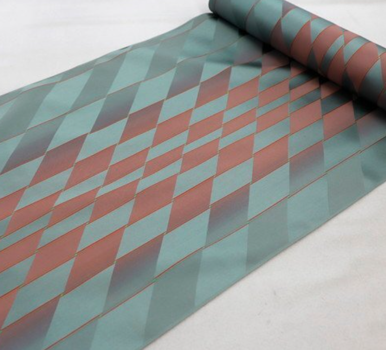 Celadon Parallax Nishijin Kimono Silk Bolt BSN1