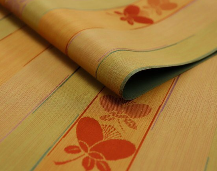 Yamabuki Gold Nishijin Kimono Rinzu Silk Bolt BSN5