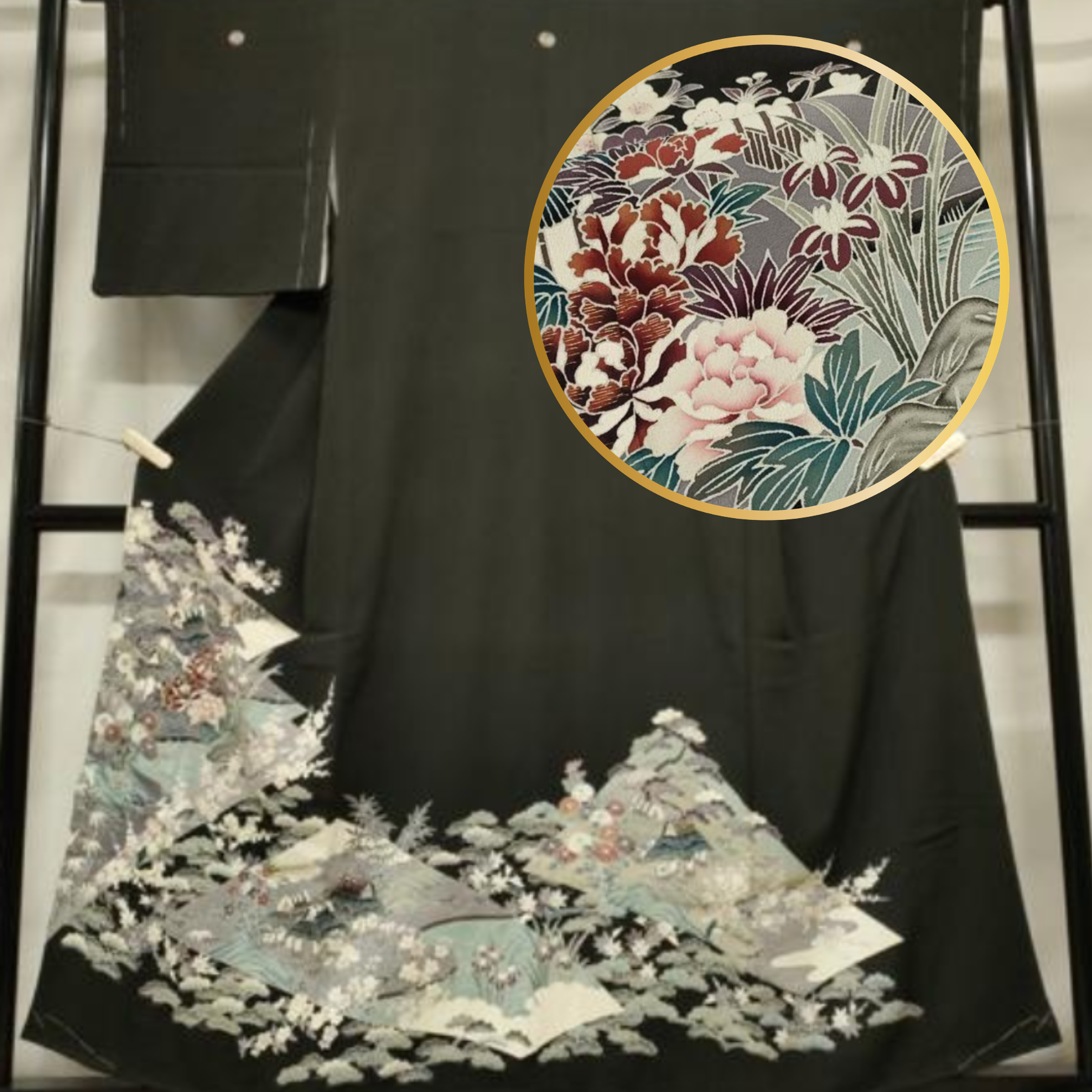 UnUsed Serenity $4000 Originally Tomesode LONG Silk Robe 2397