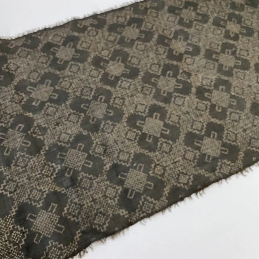 Dark Chocolate Antique 1910s Kimono Pongee Silk TJ62