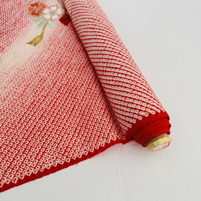 Kanoko Wishes 3.3yd Embroidered Silk Shibori Bolt Remnants