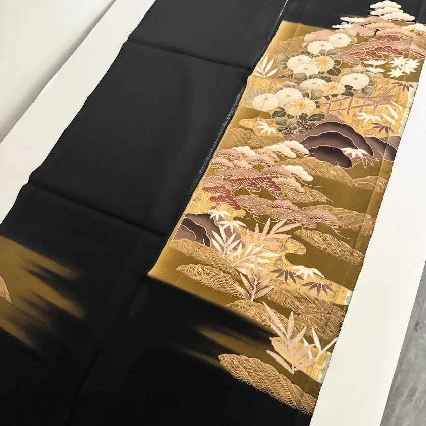 Zen #E#Fset Tomesode Black Silk ToG26