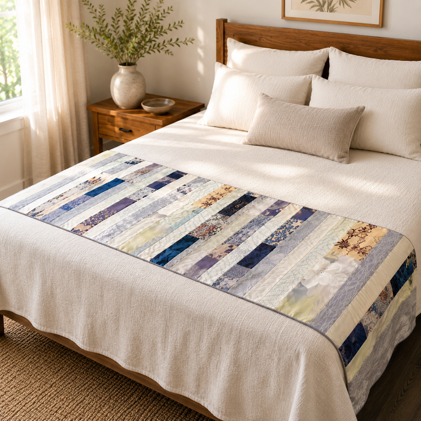 Moonlit Garden Kimono Silk Textile Art