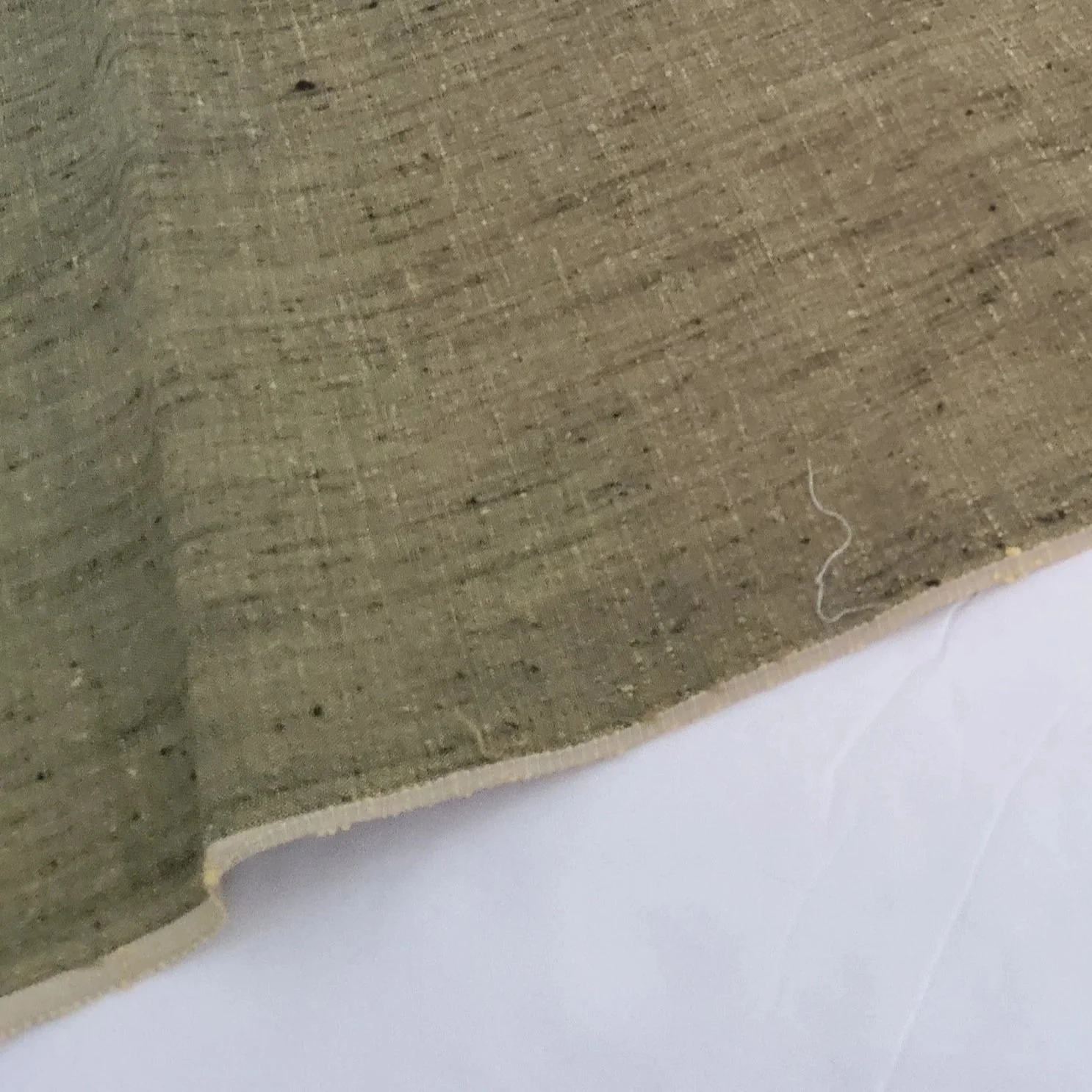 Rustic Mustard Homespun Pongee Silk Kimono Fabric SCH11