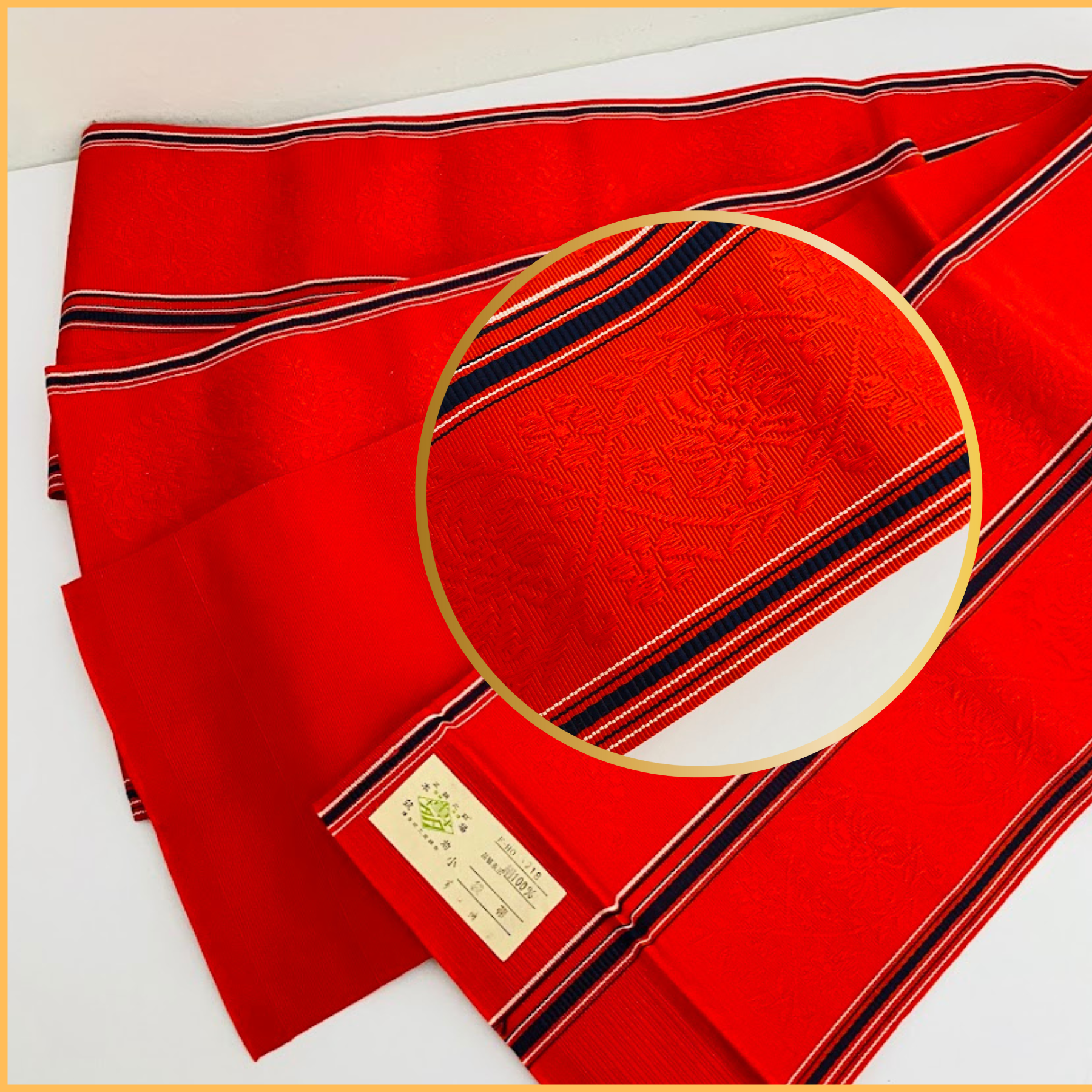 Kenjo Hakata Jacquard Authentic Silk Obi