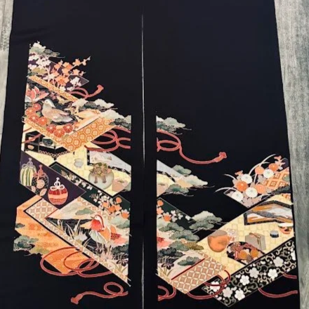 Treasure #C#D Tomesode Black Silk ToG10
