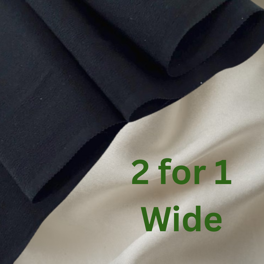 2 for 1 Offer! WIDE Black 2 Matching Kimono Silk