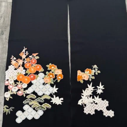 Grace #A#B Tomesode Black Silk ToG14