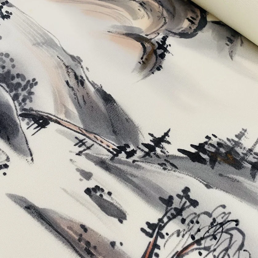 Sumi-E 13yds Whole Bolt Hand Painted Kimono Silk BS65