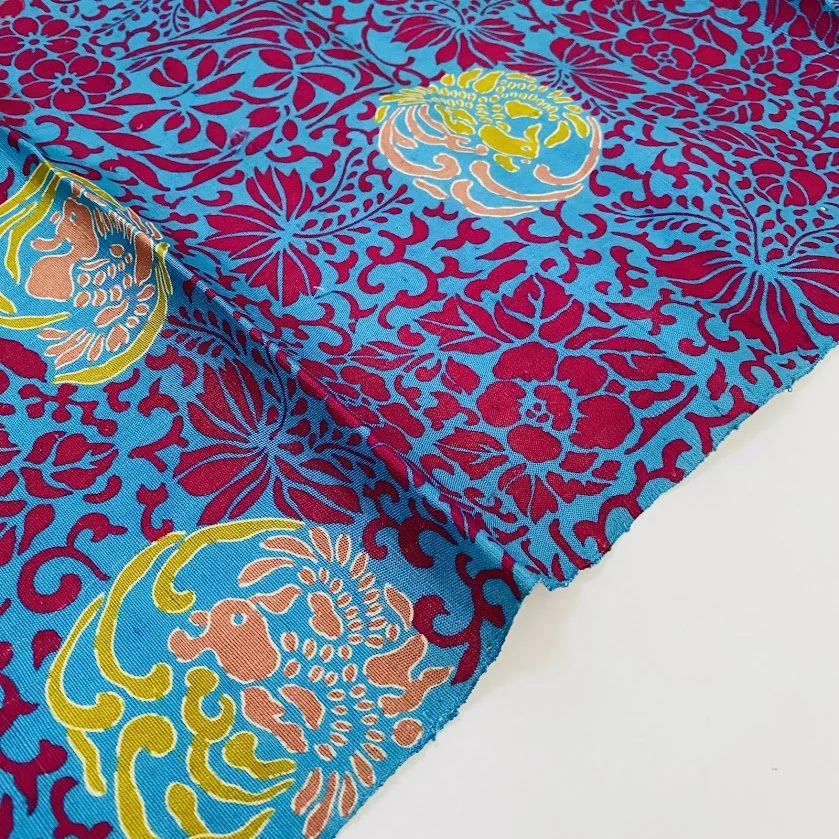 Blue Resonance Antique 1920s Kimono Silk RU71